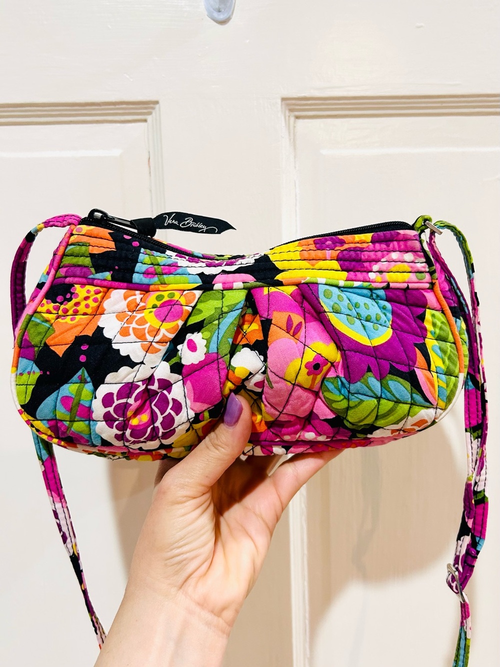 Vera Bradley "Va Va Bloom" Quilted Floral Purse Fanny Crossbody Bag Hippie Boho